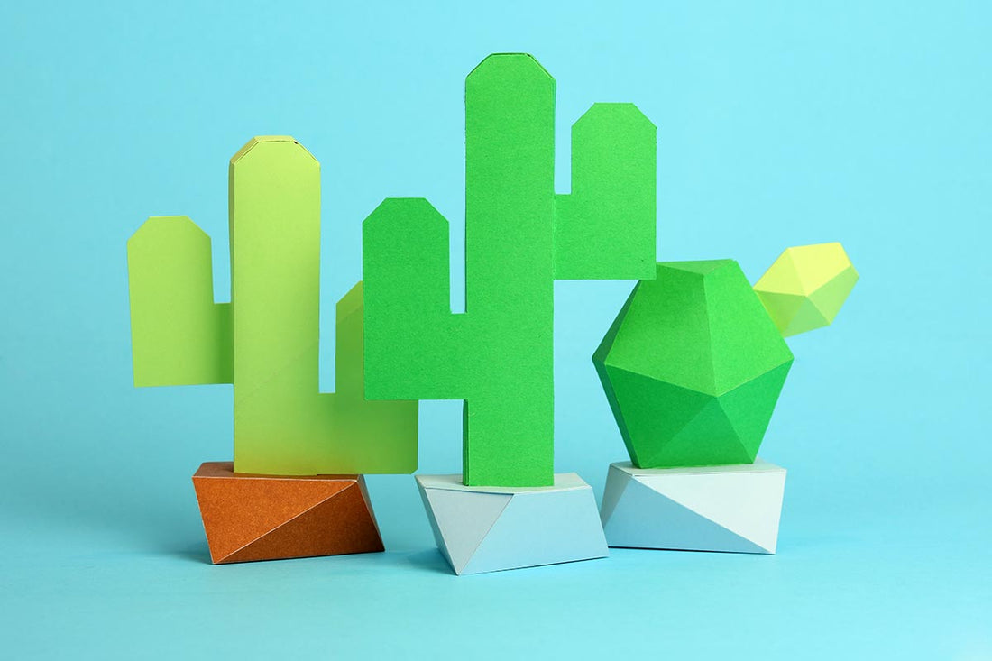 Como tener un cactus de papel decorativo