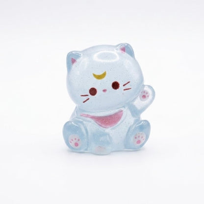 Colección de mini figuras de gatos de resina Glow in the Dark