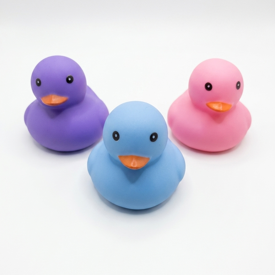 Pato de hule pure color minimalista de 5cm, diseño limpio Proyecto Ensamble.