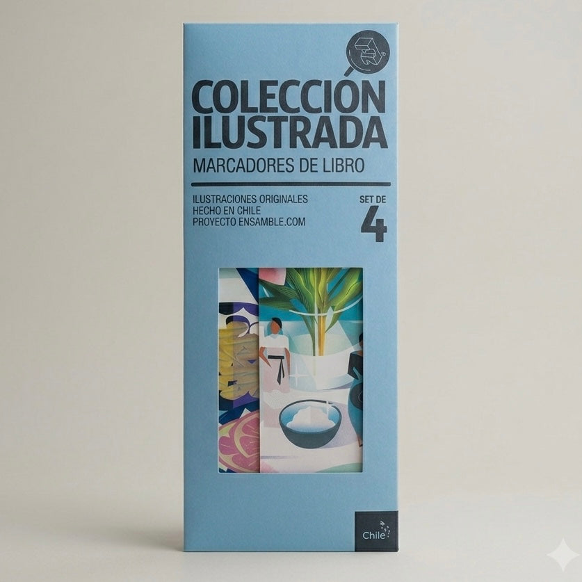 Colección de marcadores marcapáginas de papel Páginas Ilustradas Set Gráfico por Proyecto Ensamble