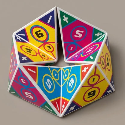 Juego educativo Kaleido el ciclo matemático de sumas y restas objeto de juego interactivo de papel por Proyecto Ensamble 2
