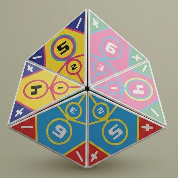 Juego educativo Kaleido el ciclo matemático de sumas y restas objeto de juego interactivo de papel por Proyecto Ensamble