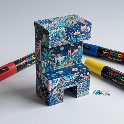 Kit de esculturas de papel Serie DIY con 6 piezas troqueladas armables por Proyecto Ensamble 4