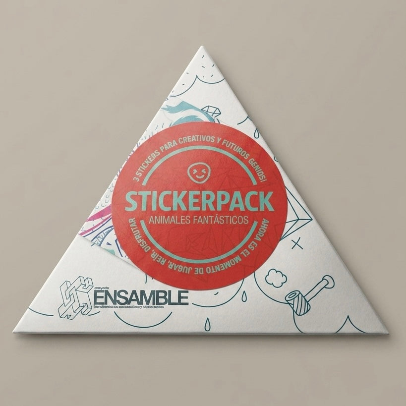 Pack de stickers adhesivos Animales Fantásticos Bestiario Quimérico Edición Gráfica por Proyecto Ensamble