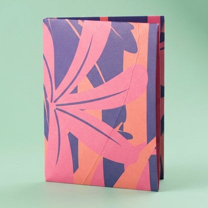 Tarjetero doble slim bifold de papel reforzado ilustración Geométrico Palmeras por Proyecto Ensamble 3