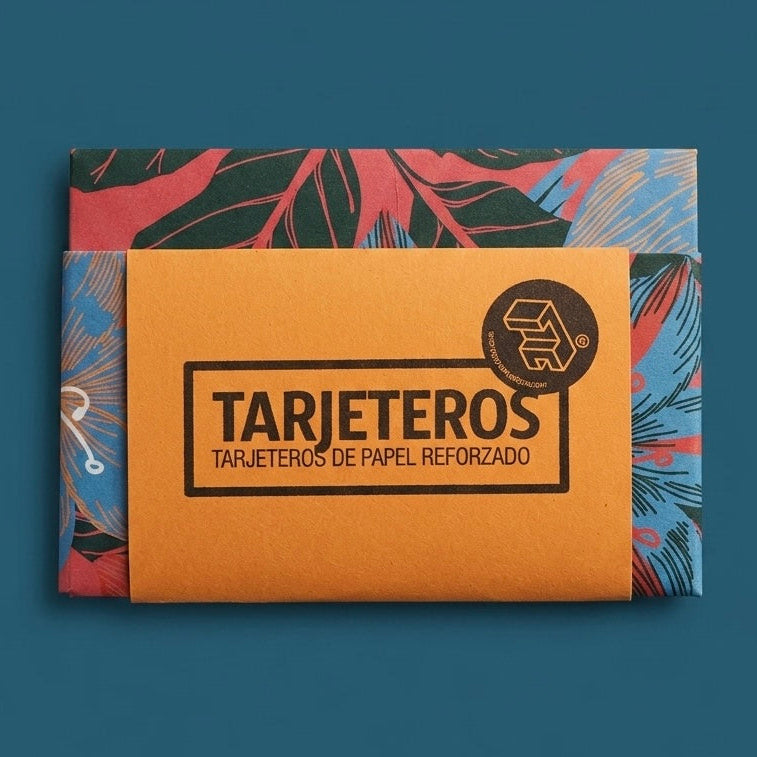 Tarjetero de papel termolaminado impermeable ilustración Flores de Otoño por Don Libedlulo para Proyecto Ensamble 2