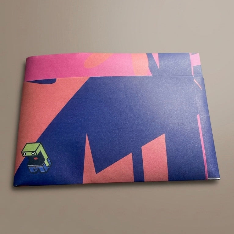 Tarjetero de papel termolaminado impermeable ilustración Geométrico Palmeras por Don Libedlulo para Proyecto Ensamble
