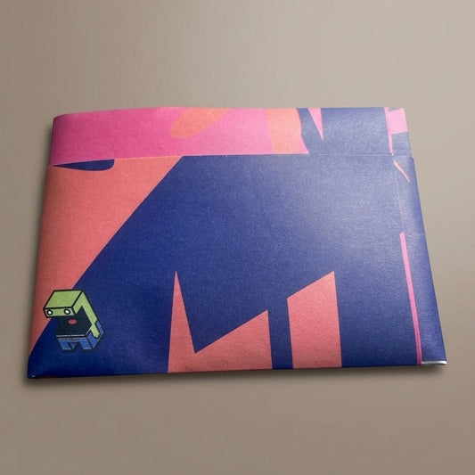 Tarjetero de papel termolaminado impermeable ilustración Geométrico Palmeras por Don Libedlulo para Proyecto Ensamble