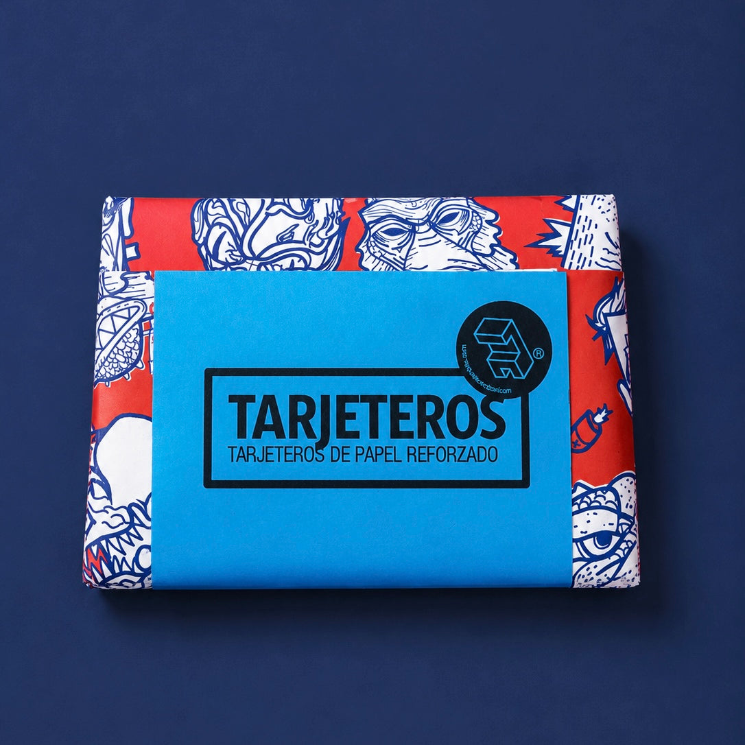 Tarjetero de papel termolaminado impermeable ilustración Monstruos del Cine por Don Libedlulo para Proyecto Ensamble 5