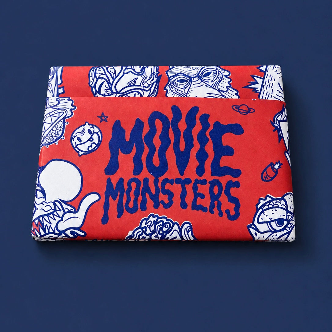 Tarjetero de papel termolaminado impermeable ilustración Monstruos del Cine por Don Libedlulo para Proyecto Ensamble