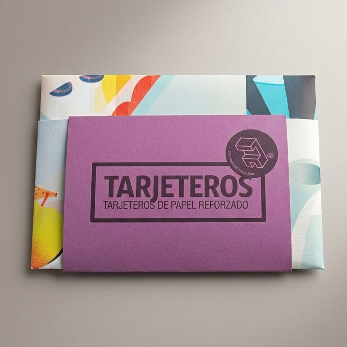 Tarjetero de papel termolaminado impermeable ilustración Paisaje por Don Libedlulo para Proyecto Ensamble 3