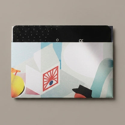 Tarjetero de papel termolaminado impermeable ilustración Paisaje por Don Libedlulo para Proyecto Ensamble 4