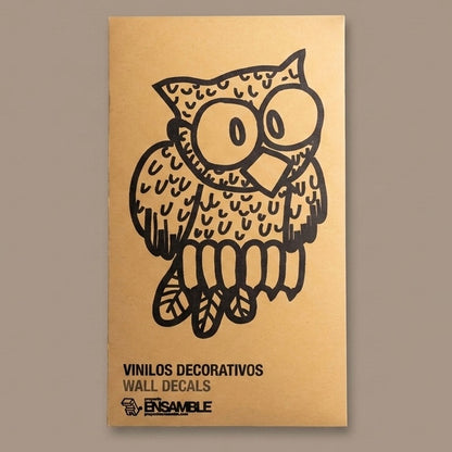 Vinilo decorativo adhesivo ilustración Búho Geométrico Tótem Nocturno Edición Gráfica por Proyecto Ensamble 2