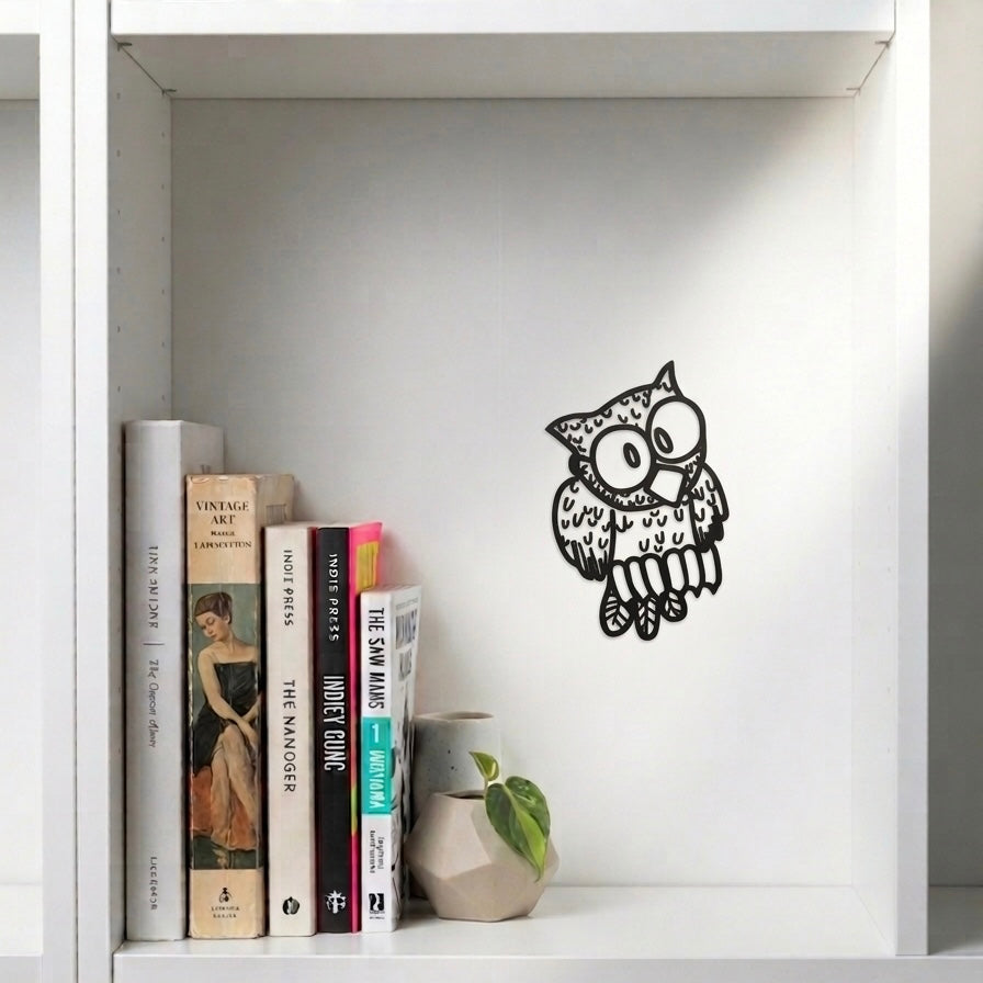 Vinilo decorativo adhesivo ilustración Búho Geométrico Tótem Nocturno Edición Gráfica por Proyecto Ensamble
